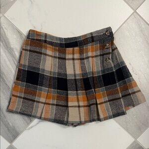 Mayoral Plaid Button-Detail Girls Skort